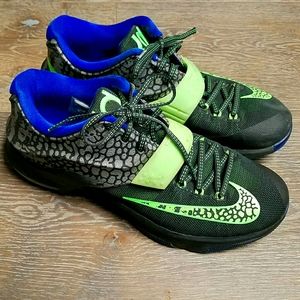 KD kevin Durant Blue/Green Sneakers Mens SZ 9